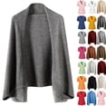 thumbnail image 1 of Women's Soft Shawls and Wraps Knitted Warm Shawl With Sleeves Fashion Shawl Wrap Lightweight Open Front Poncho 2026,Gray Free Size, 1 of 3