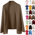 thumbnail image 1 of Women's Soft Shawls and Wraps Knitted Warm Shawl With Sleeves Fashion Shawl Wrap Lightweight Open Front Poncho 2026,Light Purple Free Size, 1 of 3