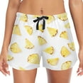 thumbnail image 1 of Women's Soft Sleep Shorts Relaxed Fit Lounge Pajama Bottoms Shorts for Women Pajama for Home and Comfort Crisp Pineapple Slices, 1 of 8