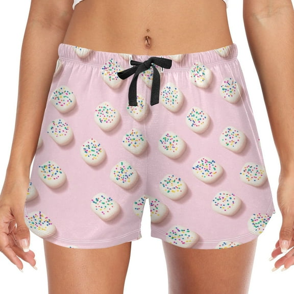 Women's Soft Sleep Shorts Relaxed Fit Lounge Pajama Bottoms Shorts for Women Pajama for Home and Comfort Cute Little Marshmallow