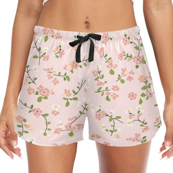 Women's Soft Sleep Shorts Relaxed Fit Lounge Pajama Bottoms Shorts for Women Pajama for Home and Comfort Small Floral Pattern