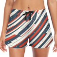 thumbnail image 1 of Women's Soft Sleep Shorts Relaxed Fit Lounge Pajama Bottoms Shorts for Women Pajama for Home and Comfort Stripes and Stars Pattern, 1 of 8