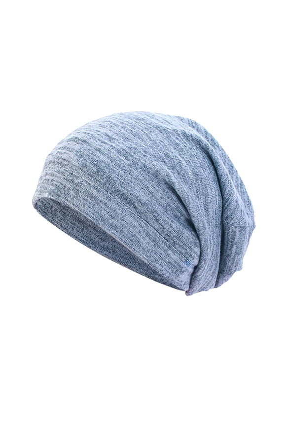 Women's Soft Slouchy Beanie, Lightweight Hat – Summer Breathable Thin Cap, Faux Sleep-Style & Chemo-Friendly,Light blue,One Size,Dailypoc