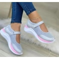 thumbnail image 1 of Women's Soft Sole Shoes Breathes Mesh Fashion Sneakers Ladies Knit Elastic Lightweight Sneakers On Clearance, 1 of 4