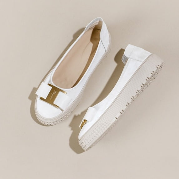 Women's Soft Sole Slip-On Ballet Flats, Comfortable Casual Walking Shoes