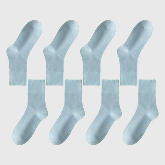 Women's Soft Solid Color Ankle Socks 6Pk - Blue