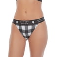 thumbnail image 1 of Women's Soft Spandex String Bikini Plaid Underwear, 1 of 5