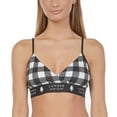 thumbnail image 1 of Women's Soft Spandex Triangle Adjustable Plaid Sports Bra, 1 of 13
