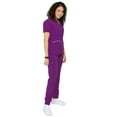 thumbnail image 1 of Women's Soft Stretch Silver Zipper Jogger Uniform - Style ST400-JR, 1 of 6