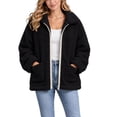 thumbnail image 1 of Women's Soft Teddy Fleece Jacket Warm Zip Up Coat with Pockets, 1 of 4