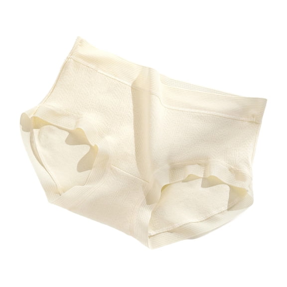 Women's Soft Underwear Tag Free & Breathable Available Color Womens Underwear Cotton Solid Color Underwear for Women Seamless High Waist Bikini Briefs Period Underwear for Women