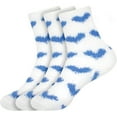 thumbnail image 1 of BambooMN Women's Soft Warm Microfiber Fuzzy Solid/Heart/Stripe Socks - D2 (Hearts) - 3 Pairs, 1 of 7