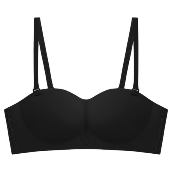 Women's Soft Wireless Strapless Demi Bra Seamless Comfort Lightly Lined Supportive Everyday Wear