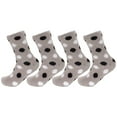 thumbnail image 1 of Women's Soft and Cozy Extra Large Fuzzy Crew Socks, 4 Pairs, Color 02 Dot Black Grey, 1 of 5
