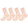 thumbnail image 1 of Women's Soft and Cozy Fuzzy Crew Socks, 4 Pairs, Color 01 Dot Beige Pink, 1 of 3