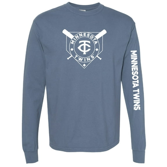 Women's Soft as a Grape Navy Minnesota Twins Pigment Dye Long Sleeve T-Shirt