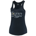 thumbnail image 1 of Women's Soft as a Grape Navy Tampa Bay Rays Plus Size Swing for the Fences Racerback Tank Top, 1 of 2