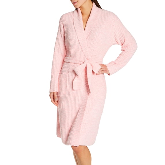 Women's Softies by Paddi Murphy 8800 Marshmallow Rib Robe (Strawberry 2X/3X)