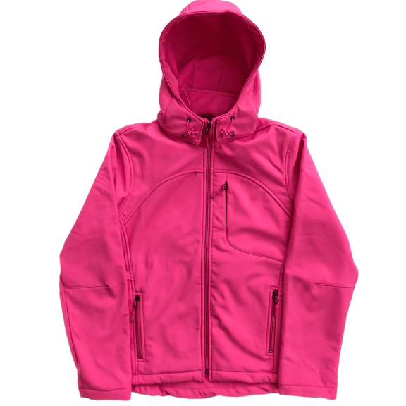 Women's Softshell fleece lining water resistant Jacket with removable hood