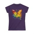thumbnail image 1 of Women's Softstyle Tshirt - Colorful Butterfly 003, 1 of 2