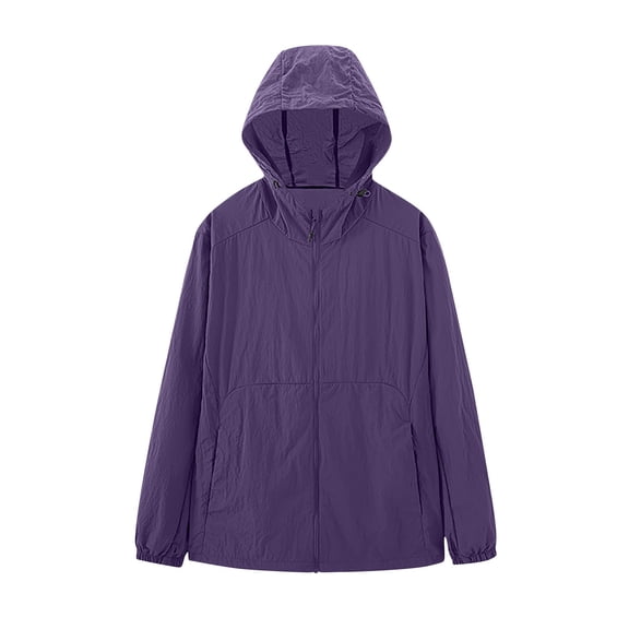 Women's SolarShield Hybrid Jacket – UPF 50+ Waterproof Hoodie with Tech Texture & Cooling Vents | All-Weather Adventure Layer