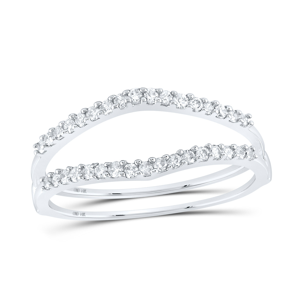 14kt White Gold Diamond Ring Guard