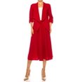 thumbnail image 1 of FashionStream A-line Long Knit Red Solid Skirts, 1 of 8