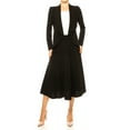 thumbnail image 1 of Women's Solid 2-Piece Set Open Front Blazer and Matching Midi Skirt, 1 of 8