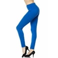 thumbnail image 1 of Women's Solid Ankle Leggings W 5 Inches Waistband, Extra Plus Size, Royal Blue, 1 of 1
