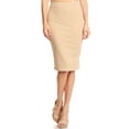 thumbnail image 1 of Women's Solid Basic Casual Knee High Waist Stretch Bodycon Pencil Skirt, 1 of 4