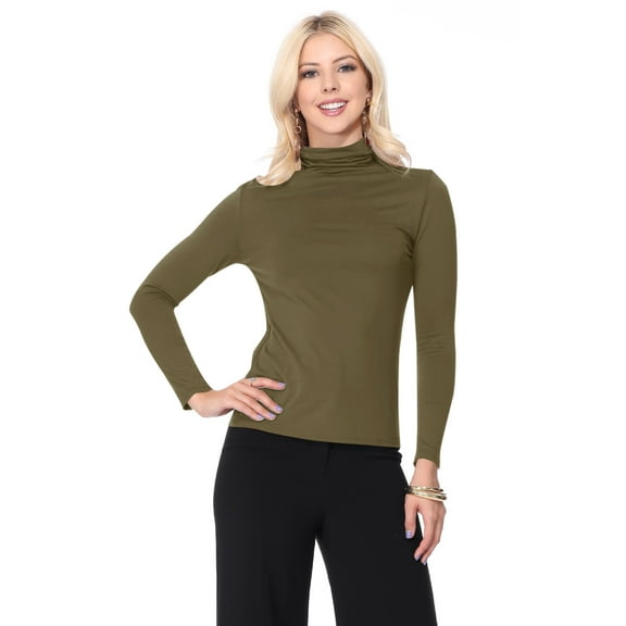 MOA COLLECTION Women's Solid Color Turtleneck Sweater - Basic and Versatile
