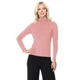 thumbnail image 1 of MOA COLLECTION Women's Solid Color Turtleneck Sweater - Basic and Versatile, 1 of 6