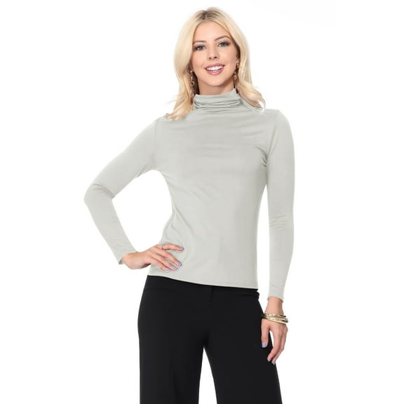 Women's Solid Color Turtleneck Sweater - Basic and Versatile