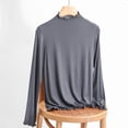 thumbnail image 1 of Women's Solid Basic Crew Neck Long-Sleeve T-Shirt - Durable Breathable Daily & Office Wear, 1 of 5