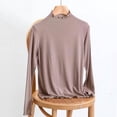 thumbnail image 1 of Women's Solid Basic Crew Neck Long-Sleeve T-Shirt - Durable Breathable Daily & Office Wear, 1 of 5