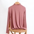 thumbnail image 1 of Women's Solid Basic Crew Neck Long-Sleeve T-Shirt - Durable Breathable Daily & Office Wear, 1 of 5