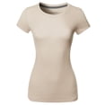 thumbnail image 1 of Women's Solid Basic Short Sleeve Crew Neck Tee, 1 of 3