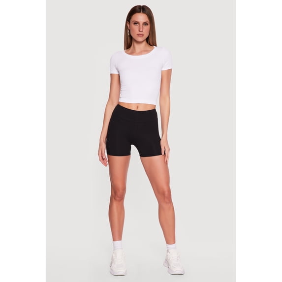 Women's Solid Biker Shorts