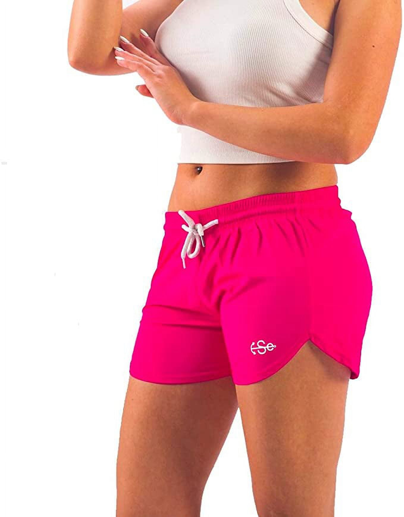 Bright colored shop swim trunks