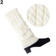 thumbnail image 1 of Women's Solid Cable Knit Leg Warmers Knitted Crochet Winter Socks(A), 1 of 3