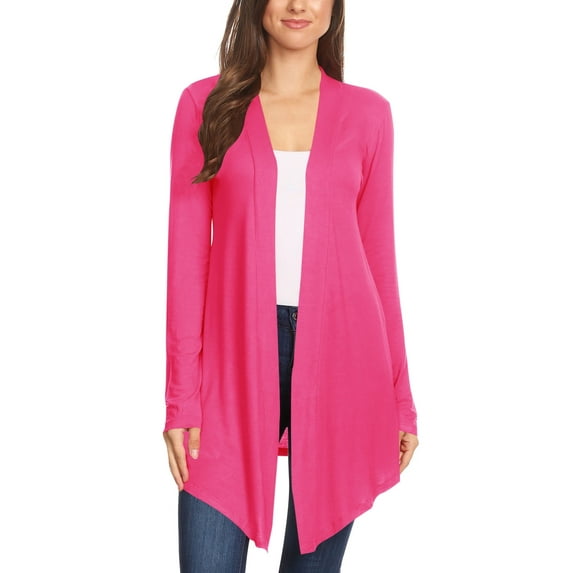 Women's Solid Casual Basic Comfy Loose Fit Long Sleeve Open Front cardigan