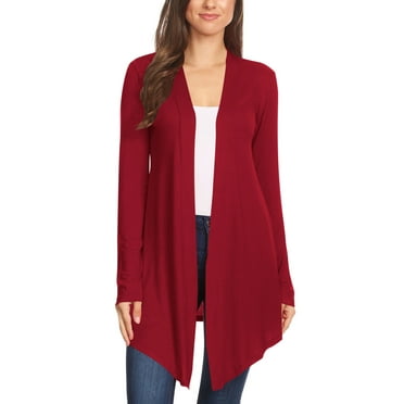 Women's Solid Casual Basic Comfy Loose Fit Long Sleeve Open Front cardigan