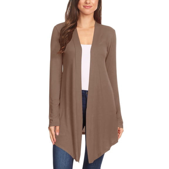 Women's Solid Casual Basic Comfy Loose Fit Long Sleeve Open Front cardigan