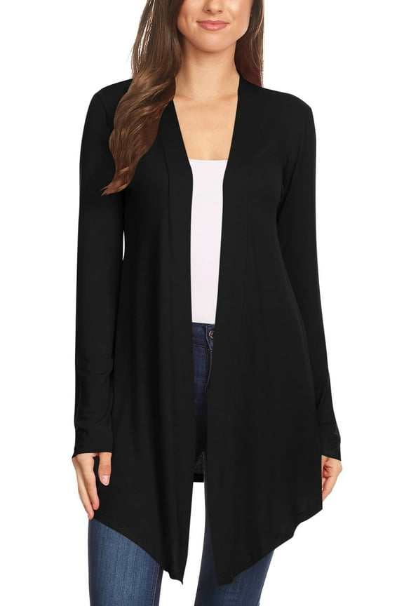 Women's Solid Casual Basic Comfy Loose Fit Long Sleeve Open Front cardigan