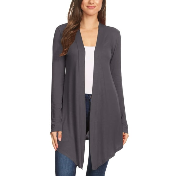 Women's Solid Casual Basic Comfy Loose Fit Long Sleeve Open Front cardigan