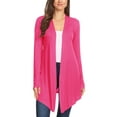 thumbnail image 1 of Women's Lightweight Casual Open Front Long Sleeve Solid Cardigan Office Wear S-3XL, 1 of 4