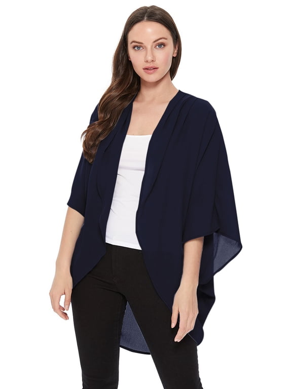 Casual Kimono Sleeve Solid Print Blouses & Tops (Women's)