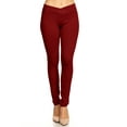 thumbnail image 1 of Women's Solid Casual Comfy Basic Soft Elastic Waistband Low Rise fit Jegging Pants, 1 of 3
