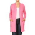 thumbnail image 1 of Women's Solid Casual Plus Size Pockets Knit Duster Cardigan Sweater/Made in USA, 1 of 5