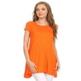 thumbnail image 1 of Women's Solid Casual Short Sleeve Loose Fit pockets Knit Tunic Top S-3XL, 1 of 4